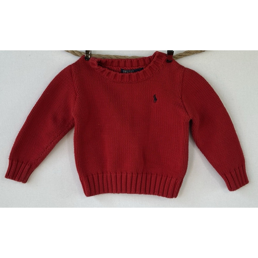 Polo Ralph Lauren Toddler's Sweater Red Preppy Classy Child's Size 2T